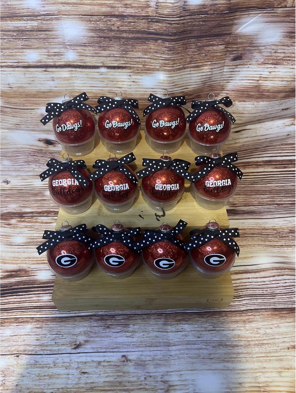Georgia College Football Inspired Mini Ornaments